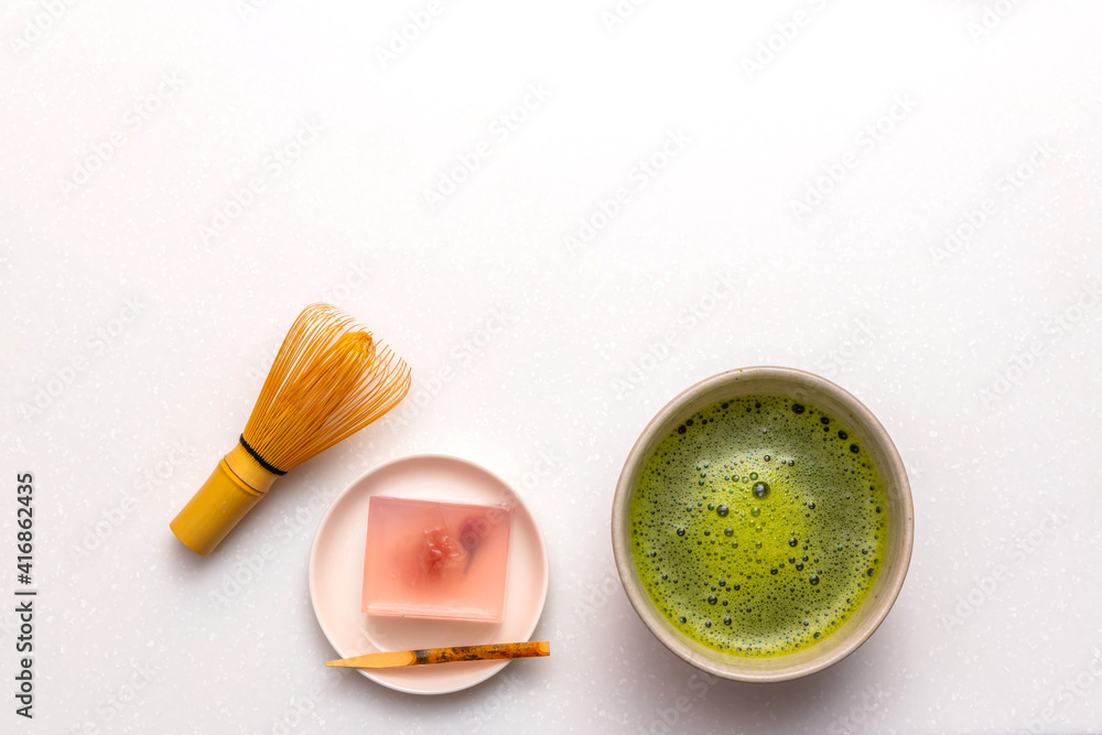 桜色のゼリー Japanese sweets spring cherry jelly 桜色のゼリー Japanese sweets spring cherry jelly
