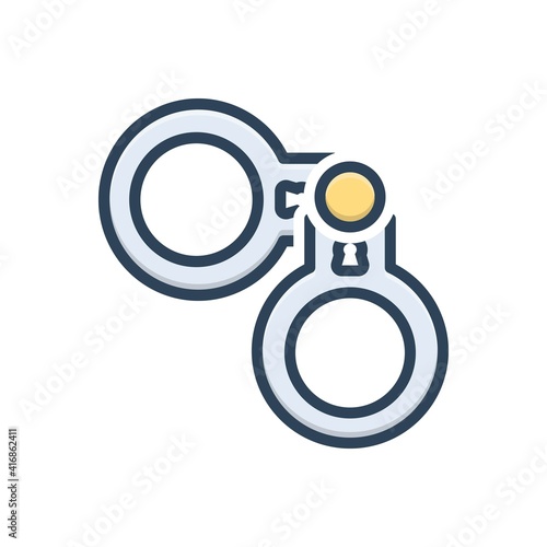 Color illustration icon for crime
