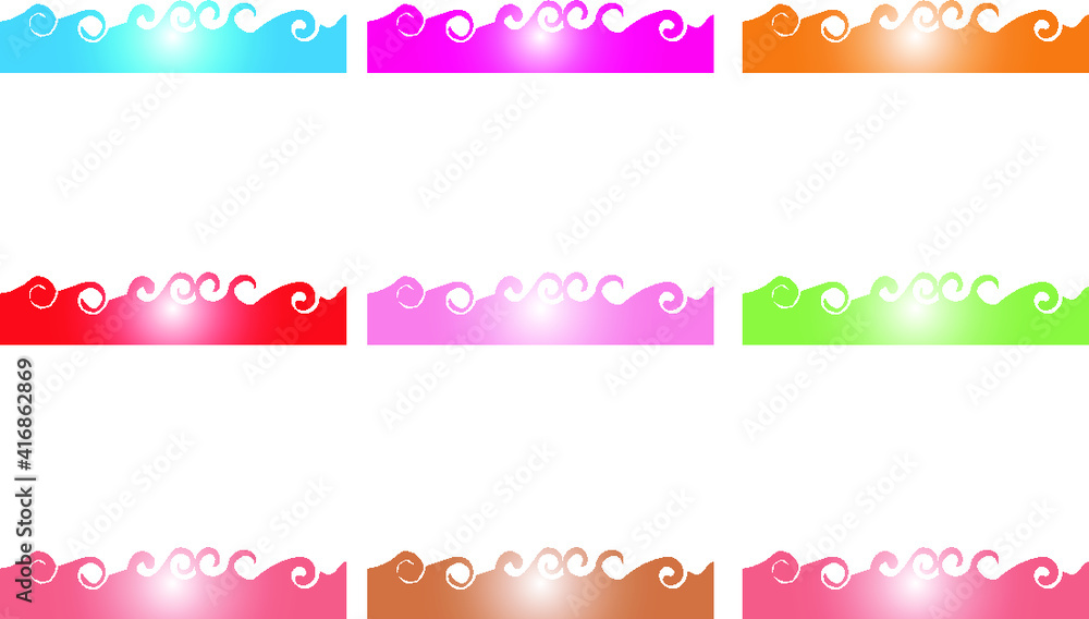 vector drawing wave water sea wind background set vector drawing wave water sea wind background set
