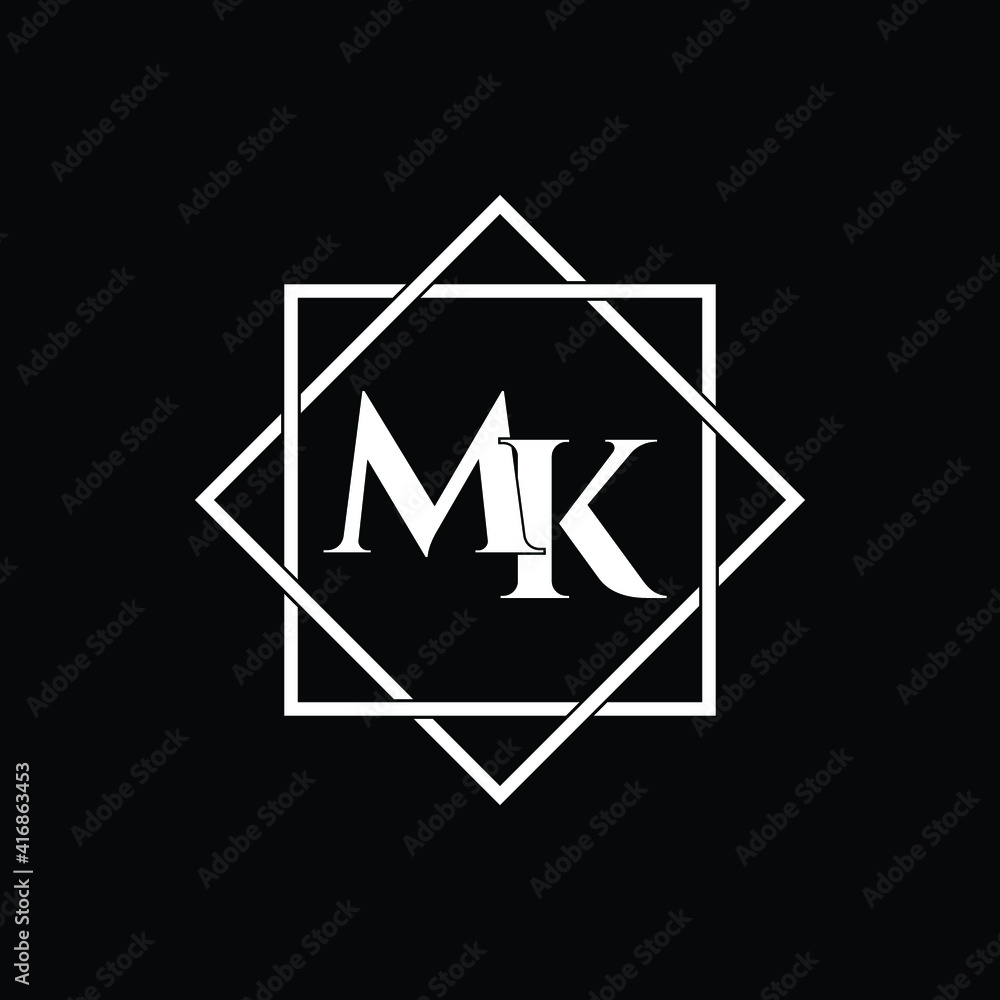Letter MK luxury logo design vector Letter MK luxury logo design vector