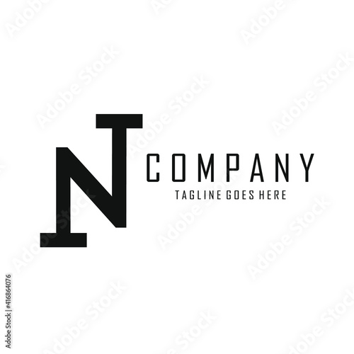 black letter N logo on white background