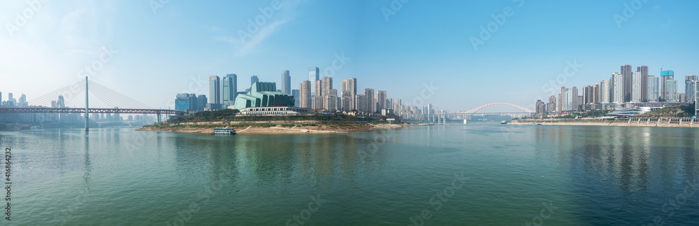 Modern metropolis skyline, Chongqing, China Modern metropolis skyline, Chongqing, China