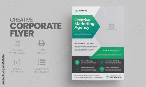 Corporate business flyer template with creative modern layout | Corporate Poster, Brochure Cover Template