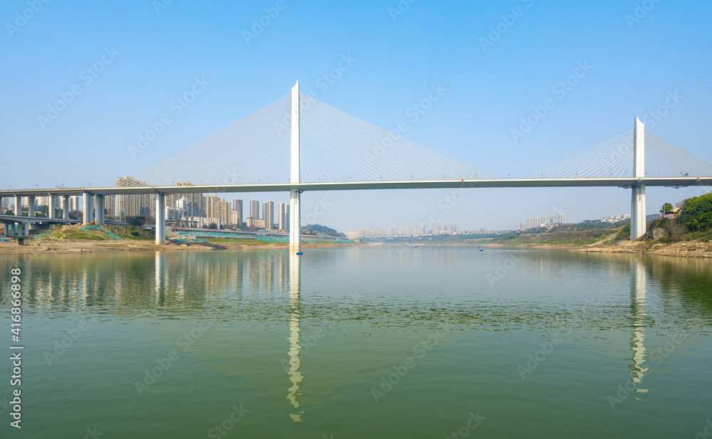 Bridges over the Yangtze River and Chongqing City Scenery in China Bridges over the Yangtze River and Chongqing City Scenery in China
