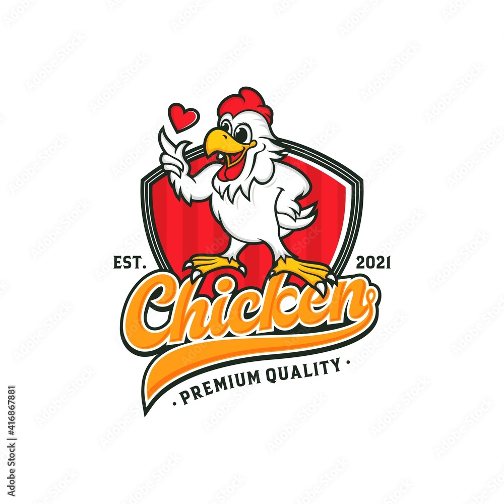 Chicken mascot logo vector template Chicken mascot logo vector template