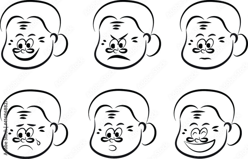 vector cartoon old woman grandma emoji face set vector cartoon old woman grandma emoji face set