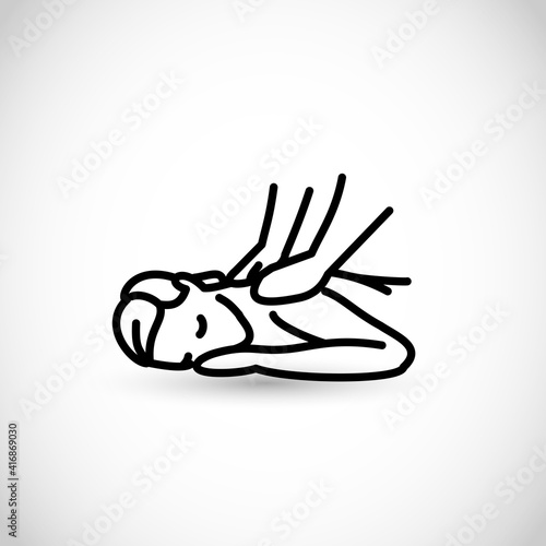 Massage vector thin line style icon