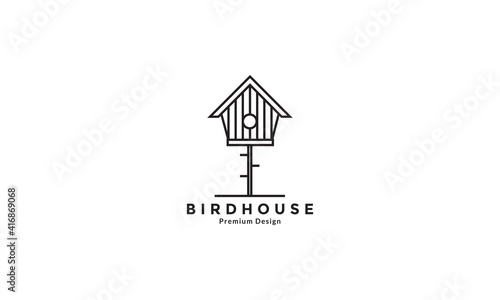 modern birdhouse  logo design vector icon symbol graphic illustration
