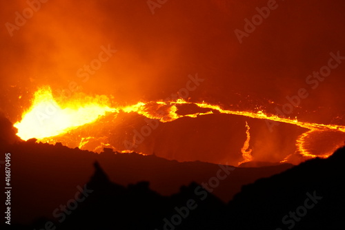 エチオピアの活火山エルタ・アレ 
