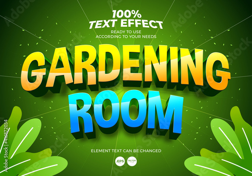 Gardening Room Editable Text Effect