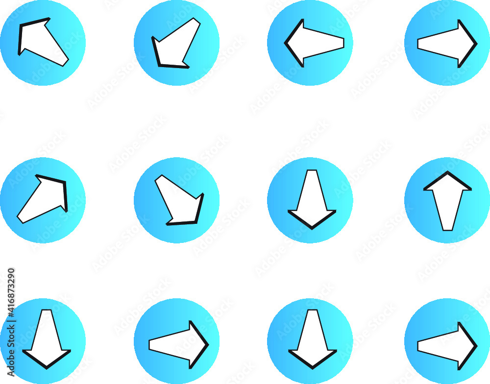 Vector Arrow Series: Up, Down, Left, Right Vector Arrow Series: Up, Down, Left, Right