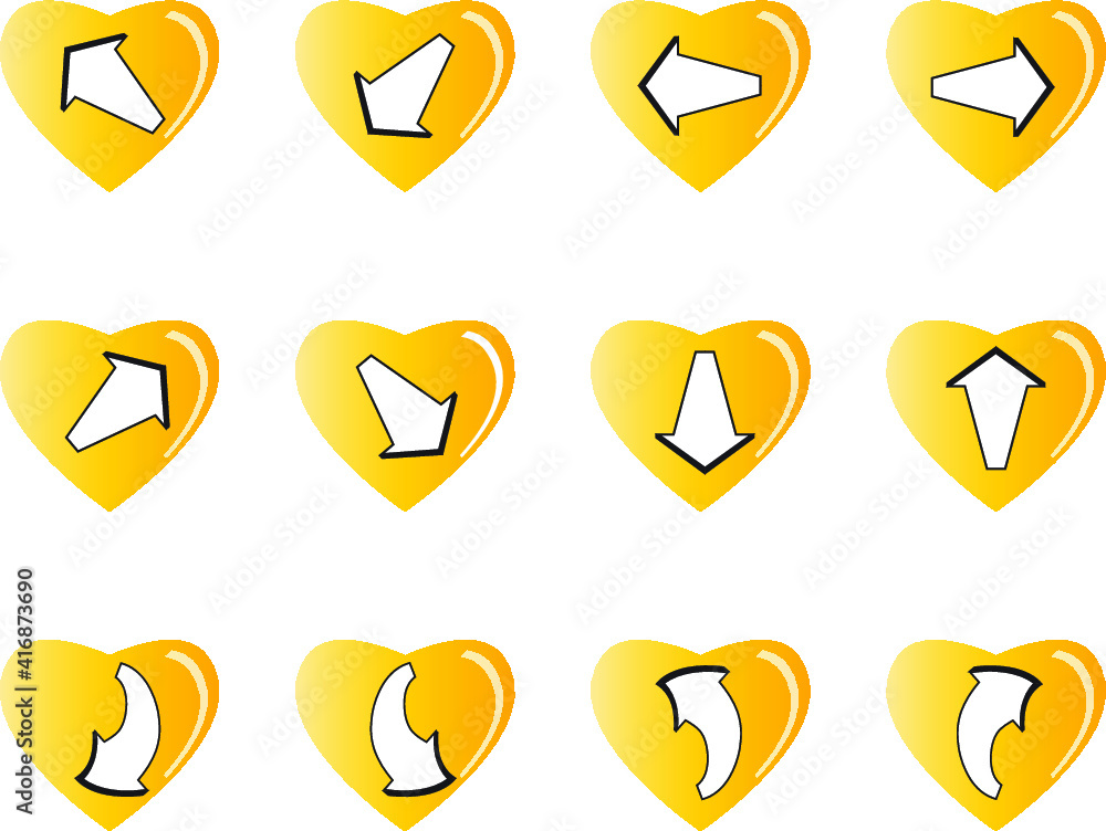 Vector Arrow key Series: Up, Down, Left, Right