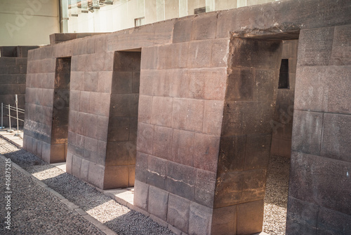 Inca Chambers at Coricancha Sun Temple in Cuzco, Peru photo