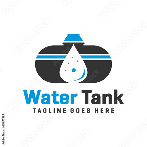 water tank logo or water reservoir