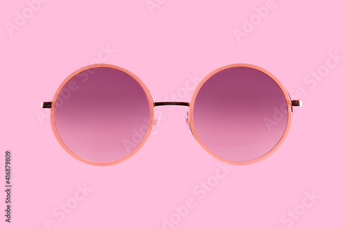 pink an purple retro psychedelic round sunglasses