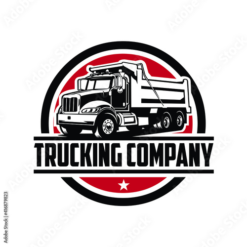 Ready Made Logo Vector Isolated EPS. Premium Trucking Company Logo