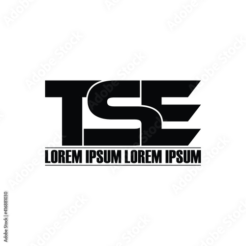 TSE letter monogram logo design vector