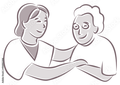 Nurse with a senior person