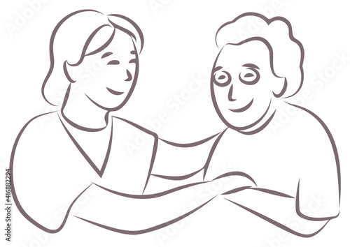 Nurse with an elderly person