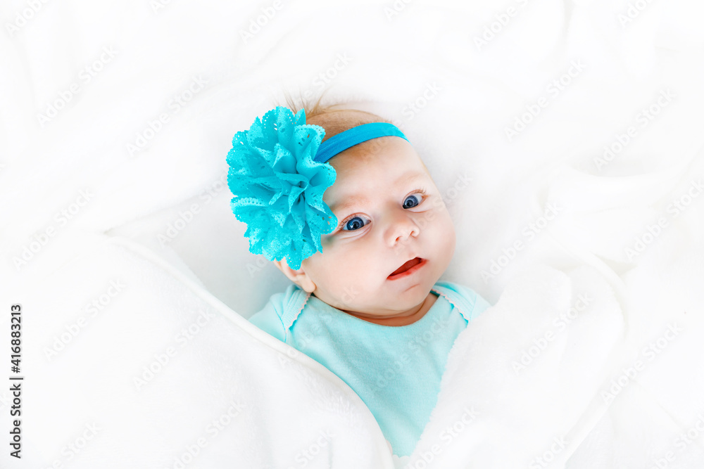 Portrait of cute adorable newborn baby child Portrait of cute adorable newborn baby child