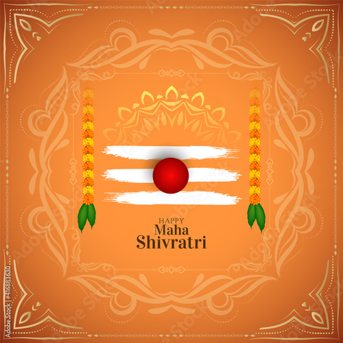 Happy Maha shivratri festival decorative frame background