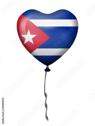 Heart balloon Cuba flag Free Download Heart balloon Cuba flag - GFXLoad