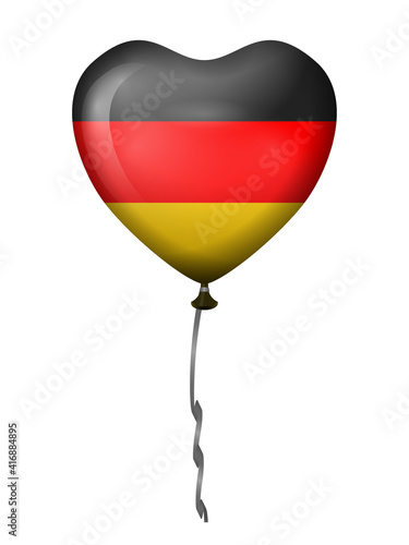 Heart balloon Germany flag Free Download Heart balloon Germany flag - GFXLoad
