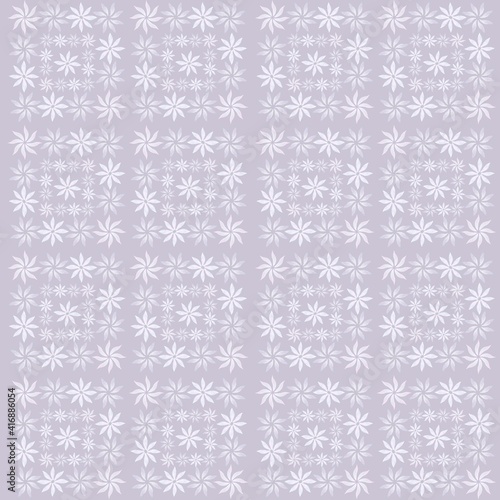 Geometric pattern squares of watercolor lilac flowers