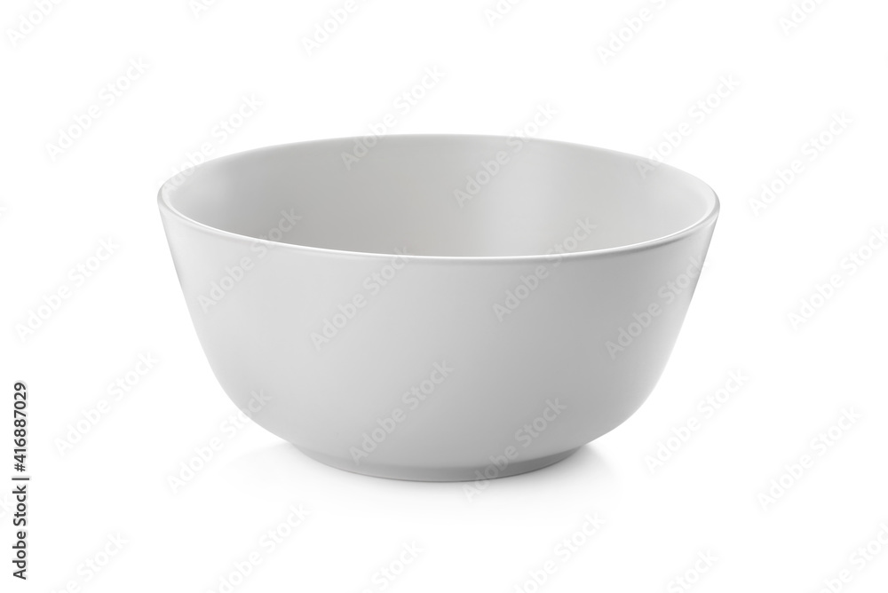 Clean empty ceramic bowl isolated on white Clean empty ceramic bowl isolated on white