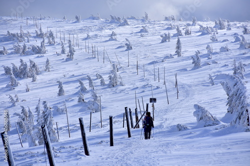 Karkonosze, zima, śnieg, warunki na szlakach, Sudety © Albin Marciniak