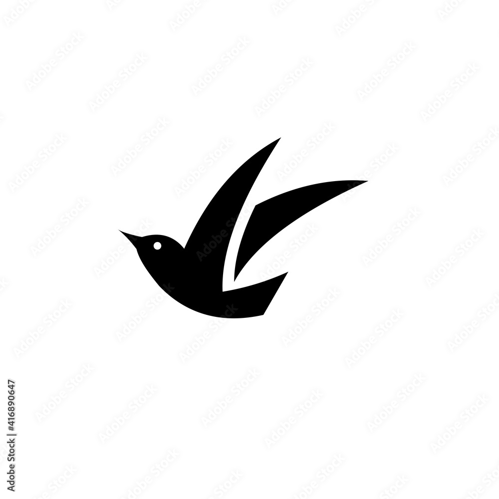 Bird abstract vector logo design flats Bird abstract vector logo design flats