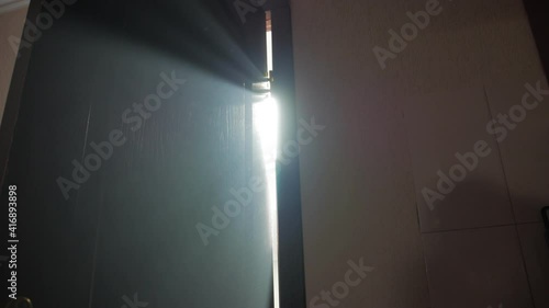 Sun ray dust indoors bright light camera movement