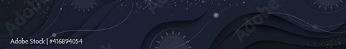 Abstract dark background, astrology, eclecticism, lines, layers. Vector design, illustration