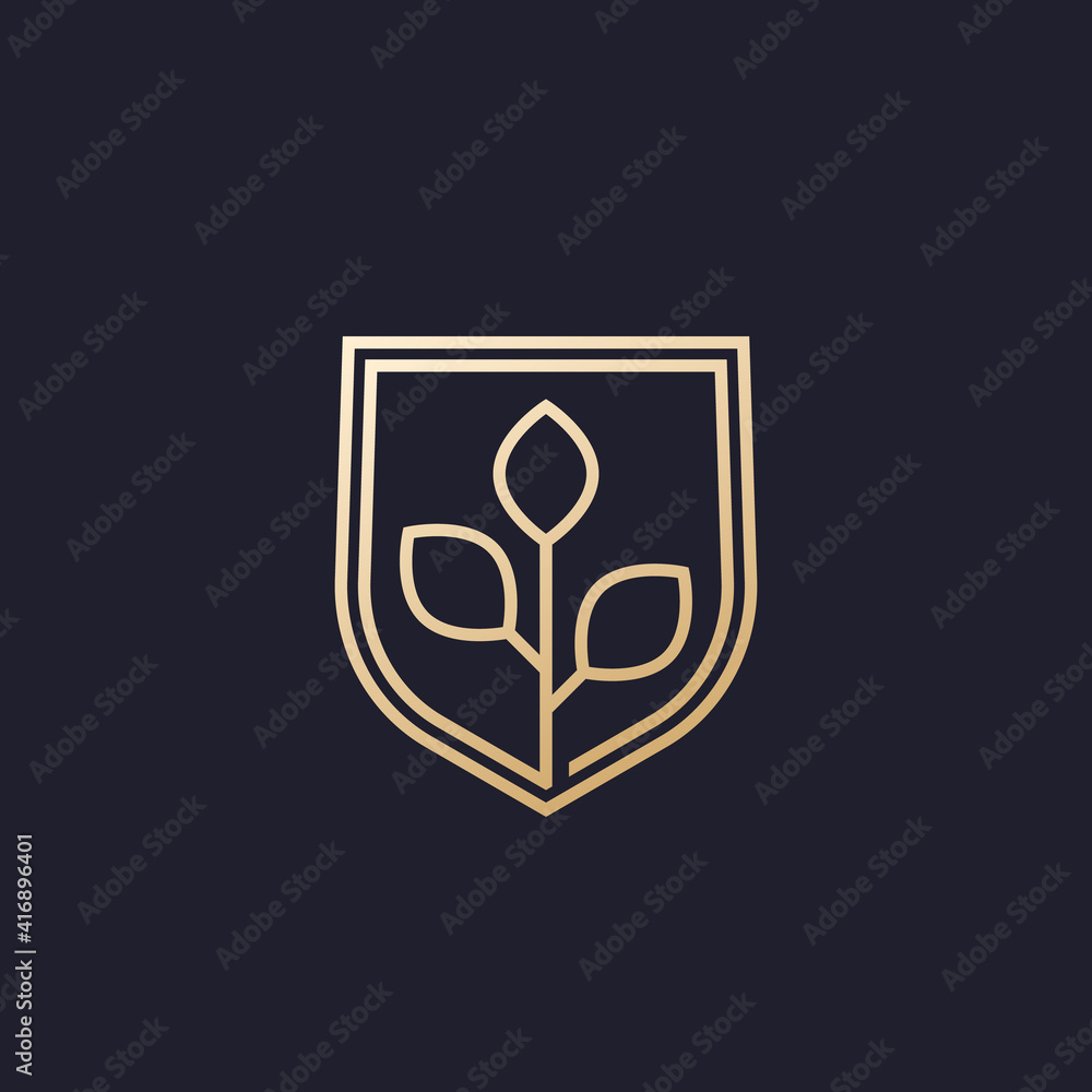 natural protection line icon, vector natural protection line icon, vector