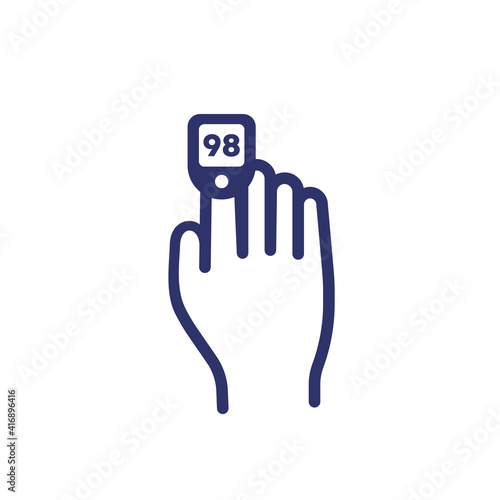 oximeter icon, oxygen saturation control