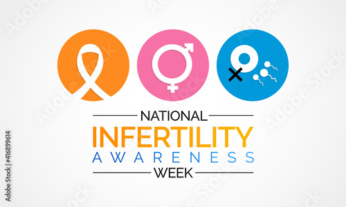 Vector illustration on the theme of  National Infertility Awareness Week (NIAW) observed each year in last full week of April across United States.