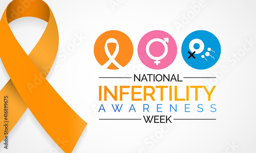 Vector illustration on the theme of  National Infertility Awareness Week (NIAW) observed each year in last full week of April across United States.