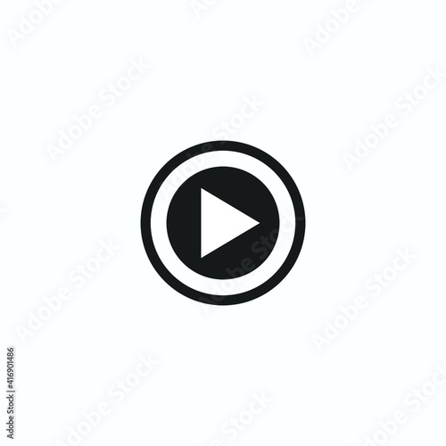 Play button icon in trendy flat style isolated on grey background. Play symbol for your web site design, logo, app, UI. Vector illustration Free Download Play button icon in trendy flat style isolated on grey background. Play symbol for your web site design, logo, app, UI. Vector illustration - GFXLoad