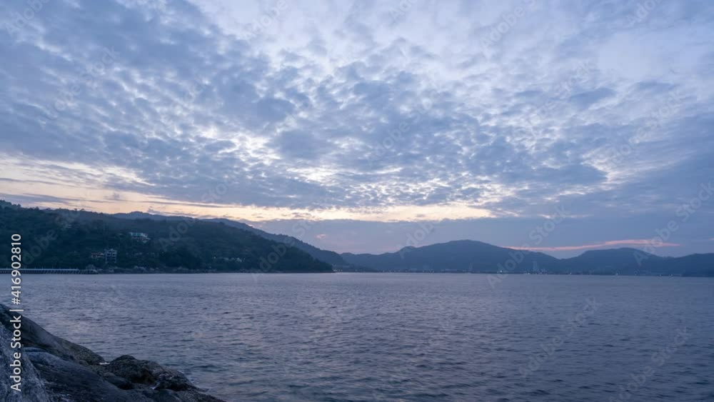 4K Timelapse of Amazing dramatic sunrise sky and clouds flowing over tropical sea surface Beautiful light nature in the sky Cloudscape Time Lapse 4K Timelapse of Amazing dramatic sunrise sky and clouds flowing over tropical sea surface Beautiful light nature in the sky Cloudscape Time Lapse