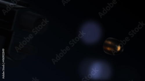 slow ejection of a bullet from a pistol