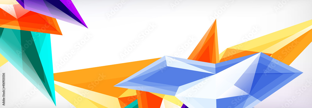 Vector 3d triangles and pyramids abstract background for business or technology presentations, internet posters or web brochure covers