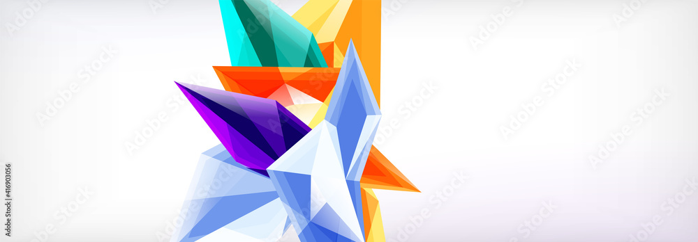 Vector 3d triangles and pyramids abstract background for business or technology presentations, internet posters or web brochure covers Vector 3d triangles and pyramids abstract background for business or technology presentations, internet posters or web brochure covers
