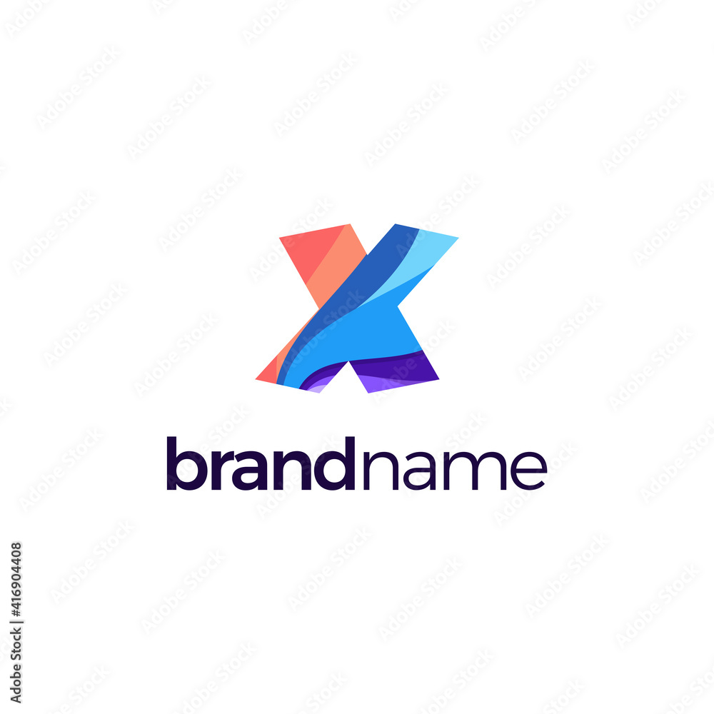 Letter X logo design, colorful letter X logo vector template, abstract letter X for personal and corporate identity, pattern design template elements Letter X logo design, colorful letter X logo vector template, abstract letter X for personal and corporate identity, pattern design template elements