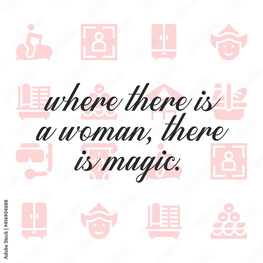 Happy women day quote. Editable vector illustration. Happy women day quote. Editable vector illustration.