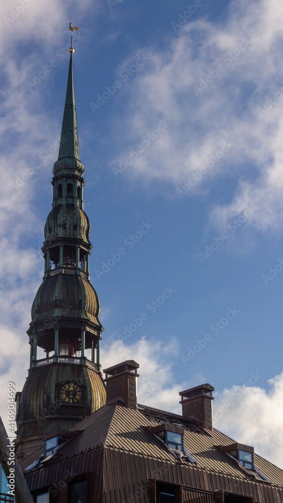 Obraz premium ST. Peter's Church in Riga, Latvia.