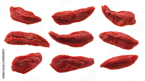 A set of Goji. Isolated on a white background