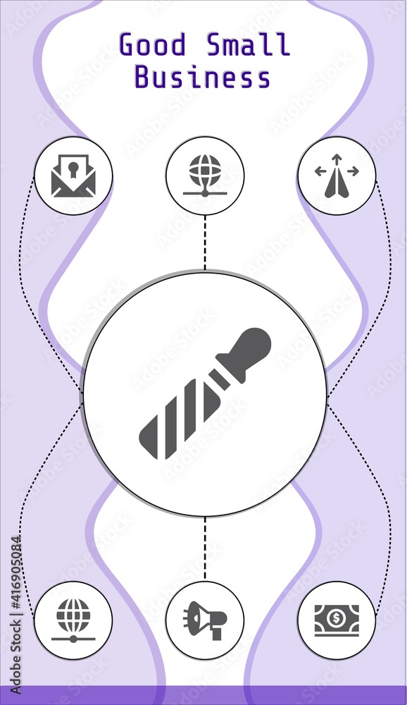 good small business editable infographic template with icons of Earth, Money, Megaphone, Plane, Worldwide, File, Certificate good small business editable infographic template with icons of Earth, Money, Megaphone, Plane, Worldwide, File, Certificate