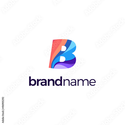 Letter B logo design, colorful letter B logo vector template, abstract letter B for personal and corporate identity, pattern design template elements Free Download Letter B logo design, colorful letter B logo vector template, abstract letter B for personal and corporate identity, pattern design template elements - GFXLoad