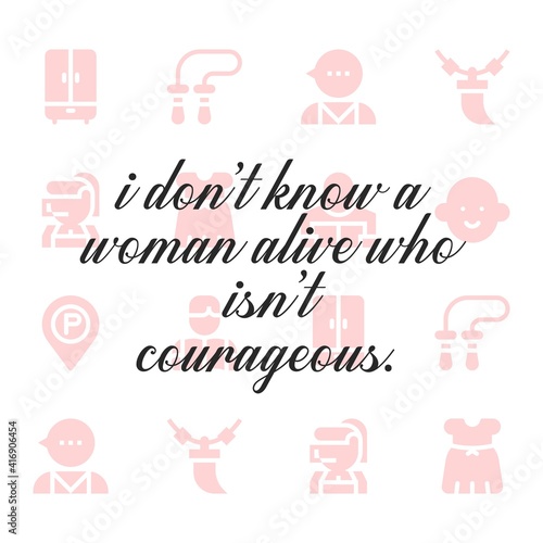 Happy women day quote. Editable vector illustration.