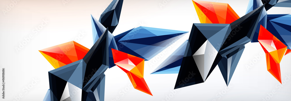 Vector 3d triangles and pyramids abstract background for business or technology presentations, internet posters or web brochure covers Vector 3d triangles and pyramids abstract background for business or technology presentations, internet posters or web brochure covers